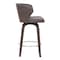 Armen Living Mynette 26" Swivel Brown Faux Leather Bar Stool LCMTBAWABR26 - alternate 2